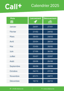 Calendrier 2025